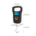 thumbnail image 2 of Báscula de pesca digital 110 lb / 50 kg Báscula de peso colgante portátil LCD retroiluminada con gancho, función de tara, bloqueo de datos para la pesca de caza al aire libre de la granja en casa, 2 of 7