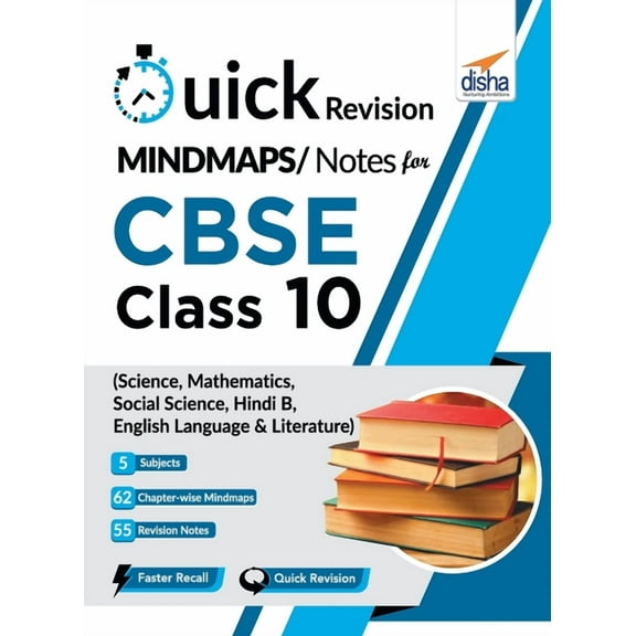 Quick Revision MINDMAPS/ NOTES for CBSE Class 10 Science Mathematics Social Science Hindi B & English Language & Literat, (Paperback)