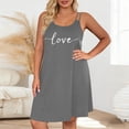 thumbnail image 2 of Stamzod Plus Size Nightgowns for Women Crew Neck Sleeveless Sleepwear Women's Nightgowns & Sleepshirts Gray B XL, 2 of 6