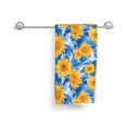 thumbnail image 3 of KLL Ocean Wave Sunflower Ultra Absorbent & Soft Hand Towels for Bath, Hand, Face, Gym and Spa-27.5x16in, 3 of 7
