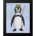 thumbnail image 2 of Fab Funky 20x24 Black Modern Framed Museum Art Print Titled - Penguin Fishing, 2 of 5