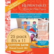 Premium Printable Cotton Satin Fabric 8.5X11 25/Pkg-