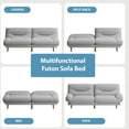 thumbnail image 7 of Homall Futon Sofa Bed with Adjustable Backrest & Five Angles Adjustable Armrests Sofa Couch for Small Spaces Living Room Office,Fabric Gray, 7 of 7