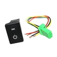 thumbnail image 1 of 4xPush Switch Símbolo De Alimentación LED Blanco Para Toyota Sequoia Highlander 2008 En Adelante Sunnimix Pulsador, 1 of 8