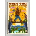 thumbnail image 1 of Colorado - Smokey Bear & Friends - Only You Can Prevent Wildfires - Mid-Century Inspired - Lantern Press Artwork (12x18 Giclee Art Print, Gallery Framed, Silver Wood), 1 of 1