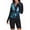 green, variant on Womens Rash Guard Long Sleeve Swim Shirts Swimsuit Bathing Suit with Womens Swim Shorts & Two Pockets