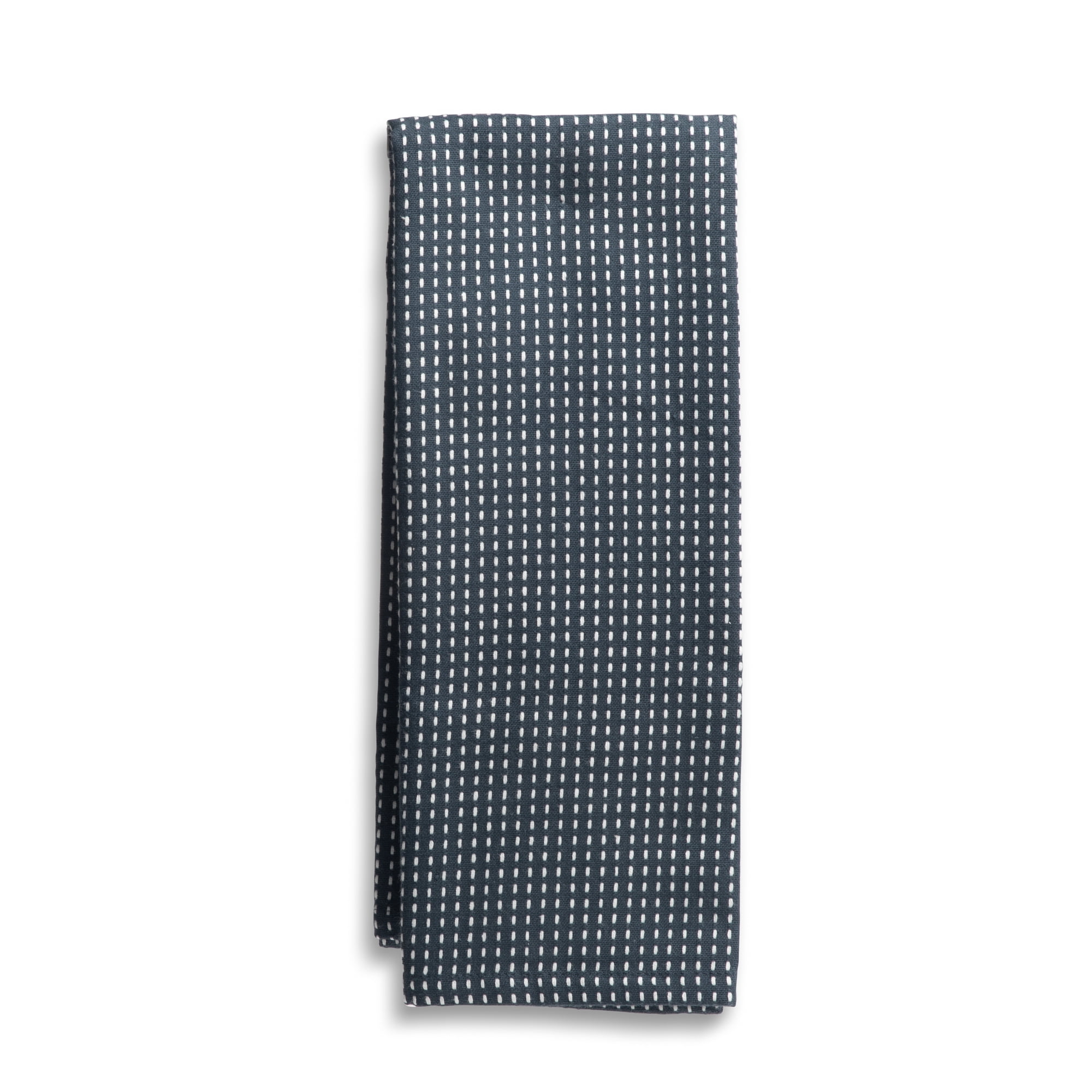 Thyme & Table Kitchen Towels, Navy and White, 4 Pack Set