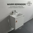thumbnail image 6 of 20'' Bathroom Vanity with Ceramic Sink, Small Bathroom Vanity Wall Mounted with Soft-Close Door Modern Floating Cabinet with Faucet, Pop-up Drain, P-Trap, White, 6 of 7