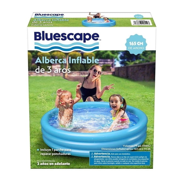 Alberca inflable Bluescape 165 x 35 cm azul claro