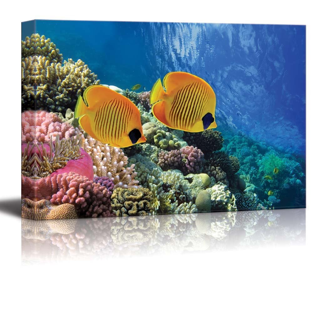 Wall26 Canvas Prints Wall Art Coral Reef and Tropical Fish in
