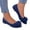 Dark Blue, variant on IEMIEMIEM Women's Flat Shoes Pointed Toe Faux Suede Slip On Elegant Bow Knot Ballet Flats Non Slip Comfortable Slip On Walking Loafers Light Green 8.5 Wide