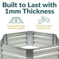 thumbnail image 4 of Sunnydaze 41" x 35" x 12.25" Hexagon Silver Galvanized Steel Outdoor Raised Garden Bed, 4 of 13
