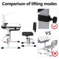 thumbnail image 3 of Kids Table and Chair Set, Newest Student School Desk with Bookstand, Tilted 0-40° Table Top and Drawer Storage, Eye Protection and Touch Led Lamp, Multifunctional Students Desk Chair, JA3694, 3 of 10