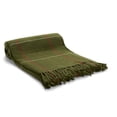 thumbnail image 3 of Sierra Collection Tartan Plaid Design Turkish Throw Blanket, Dark Green, 3 of 3