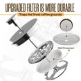 thumbnail image 5 of Utopia Kitchen 304 Grade Stainless Steel French Press Coffee Maker, 34 Oz, Double Wall Insulated, 4-Level Filtration System, Includes 2 Extra Filters, Rust-Resistant, Dishwasher Safe, 5 of 7