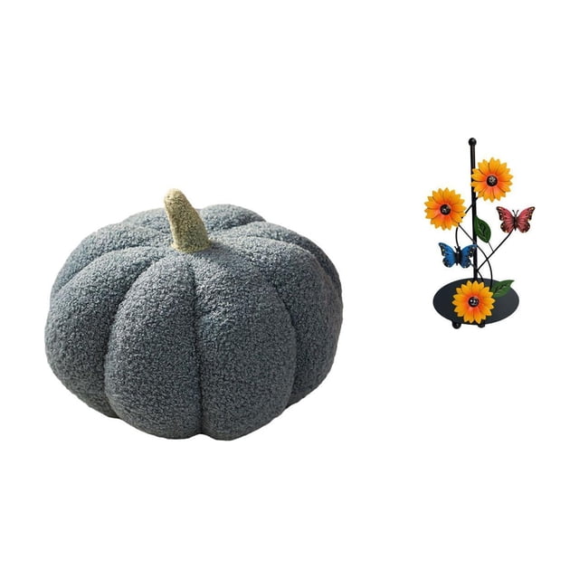 Almohadas de calabaza de Halloween,Almohadas de calabaza de Halloween Decoración del hogar Suave,Soporte de papel higiénico,Porta toallas de papel con forma de girasol para