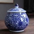thumbnail image 3 of Tetera de cerámica sellada para té verde, tetera creativa de porcelana azul y blanca, tetera privada de cerámica para almacenamiento de té, 3 of 4