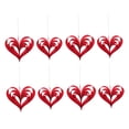 thumbnail image 2 of 8 guirnaldas de papel en forma de corazón para compromiso, propuesta, adornos de corazón 3D para el Día de Valentín, Día de Madre y fiesta. rojo, 2 of 8