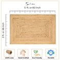 thumbnail image 2 of Alfombra de yute Savi Home 91 x 152 cm tejida a mano, duradera, 2 of 8