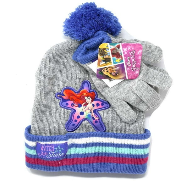Princess "Little Mermaid" Winter Hat & Glove Set