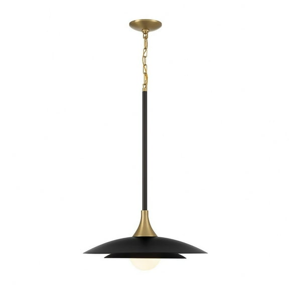 46441-041-Eurofase Lighting-Welsh - 10W 1 LED Pendant In Modern Style-27.5 Inches Tall and 18 Inches Wide-Black Finish