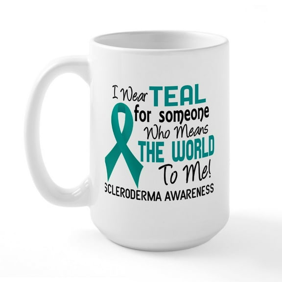 CafePress - Scleroderma Means World To Me 2 Large Mug - 15 oz Ceramic Large White Novelty Mug