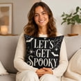 thumbnail image 5 of 2026 Halloween Outdoor Decorations Halloween Throw Pillow Covers Black White Pumpkin Skeleton Web Decorative Cushion Cases Spooky Halloween, 5 of 6