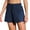 Navy, variant on Womens Swim Shorts High Waisted Drawstrings 2-In-1 Swimming Bottoms with Zipper Pockets