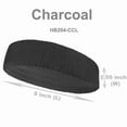 thumbnail image 5 of Couver Large & Thick Plain Solid Basketball Head Sweatband, Solid Charcoal, 3 Pack, 5 of 10