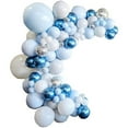 thumbnail image 1 of Kit de de Guirnalda de Globos Azules para Baby Shower, de Globos de 107 Piezas con Decoraciones de Globos de LáTex Azul, Blanco y Plateado, 1 of 7