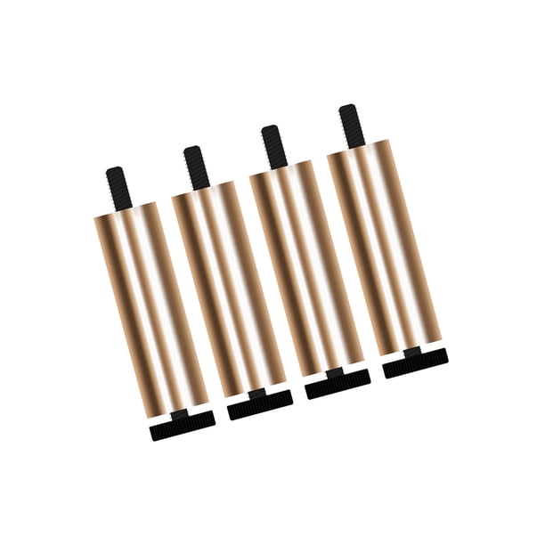 4 piezas de patas de sofá de metal para muebles, patas de repuesto modernas y resistentes al óxido. oro 18cm