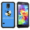 Maximum Protection Cell Phone Case / Cell Phone Cover with Cushioned Corners for Samsung Galaxy S5 - Bee Positive
