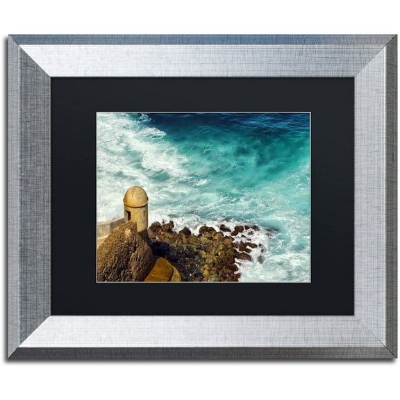 Trademark Fine Art "Castillo de San Felipe del Morro 12" Canvas Art by CATeyes, Black Matte, Silver Frame