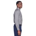 thumbnail image 3 of The Harriton Mens Easy Blend Long Sleeve Twill Shirt Shirt with Stain-Release - DARK GREY - XL, 3 of 4