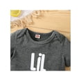 thumbnail image 4 of Franhais Baby Matching Romper / T-shirt, Round Neck Lettering Pattern Print Short Sleeve Bodysuit Tops Outfit, 4 of 9