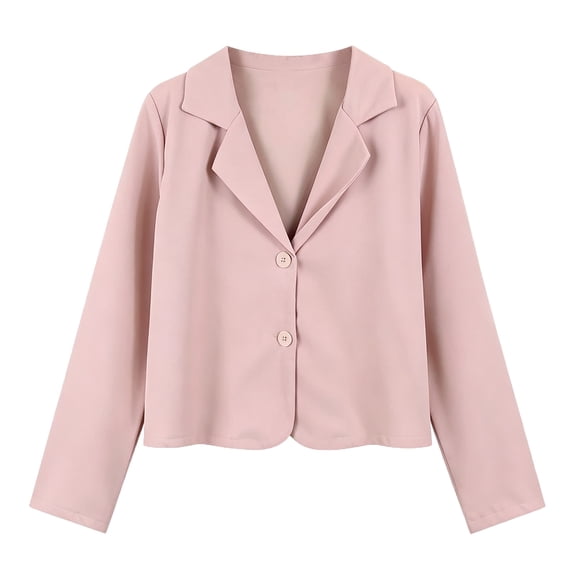 Gfyviroh Women's Short Blazer Jacket Lightweight Casual Long Sleeve Suit Jacket Versatile Daily Business Outerwear