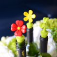 thumbnail image 4 of Tapón para botella de vino, sellador protector de corchos de vino, juego de 5 como regalo de vino, flores de silicona, 4 of 5