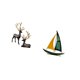 thumbnail image 5 of Estatua de escultura de ciervo,Escultura de ciervo para sala de estar con luz de resina.,Figura de velero,Escultura de velero de hierro para decoración de oficina y hogar,Estatua de barco de, 5 of 8