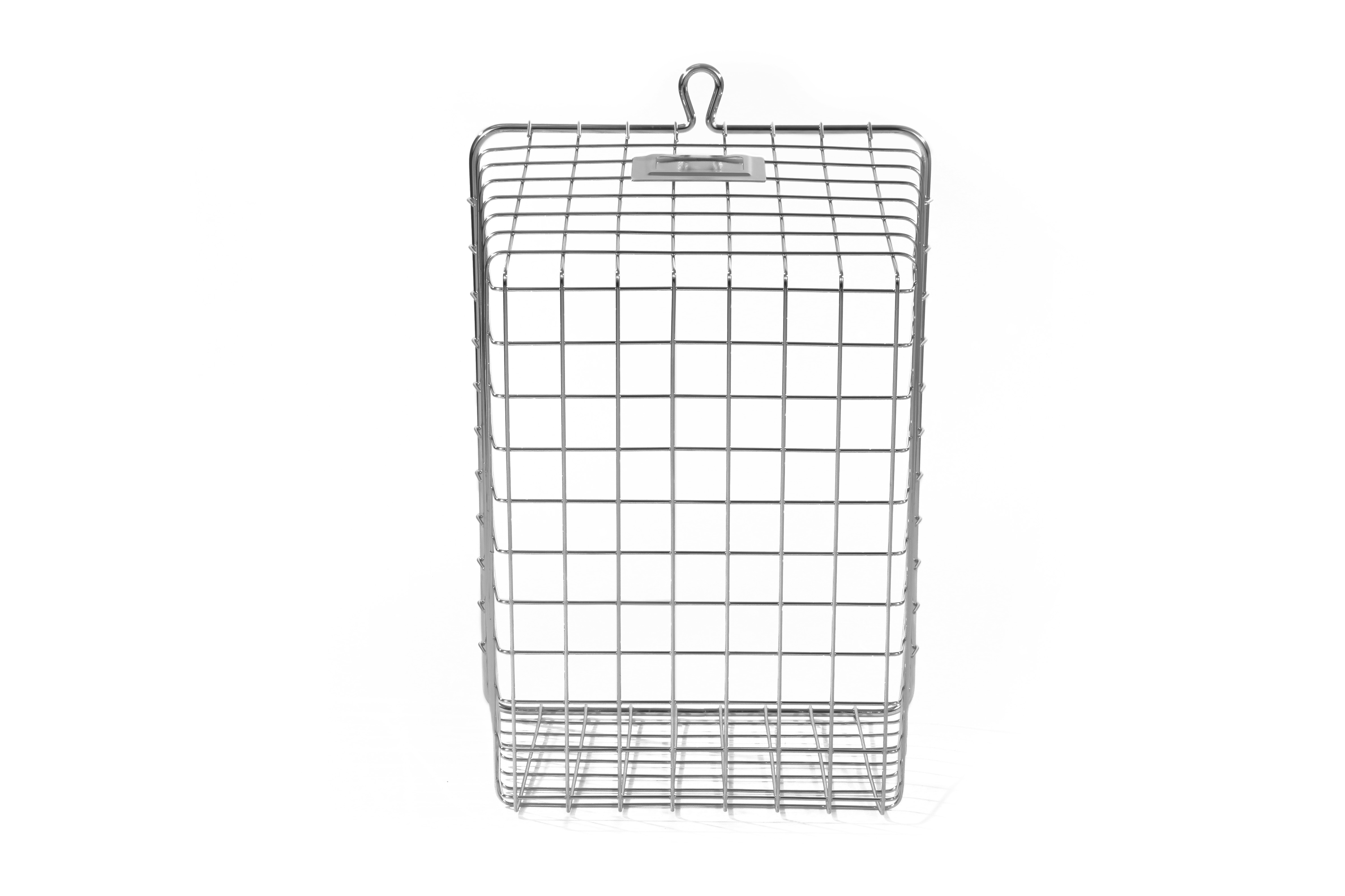 Spectrum Diversified Steel Wire Storage Basket Organizer for Closets, Pantry, Kitchen, Garage, Bathroom and More, Small, Chrome - image 4 of 8