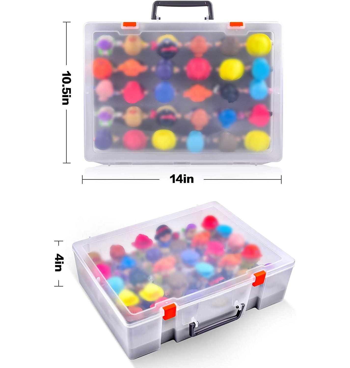 Storage Organizer Case for Fisher-Price Little People, Collector Container for Mini Toys (Box Only) Clear