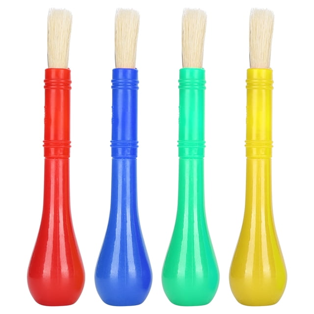 Pincel de pintura de acuarela, herramienta de pintura para niños, juego de pinceles de pintura para niños, confiable y duradero, 4 Uds. Jadeshay A