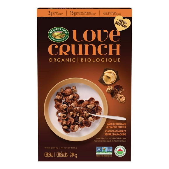 Love Crunch Céréales chocolat noir et beurre d’arachide
