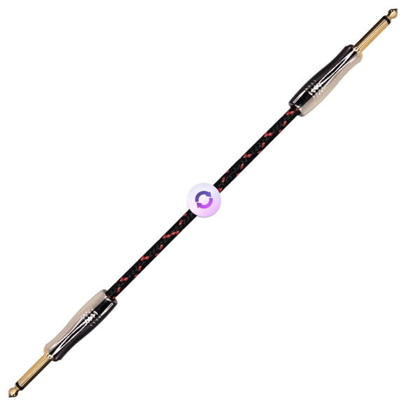 Cable para Instrumentos XSS SC114 Plug 6.3 a Plug 6.3 3M Doble Forro al Centro Negro-Rojo