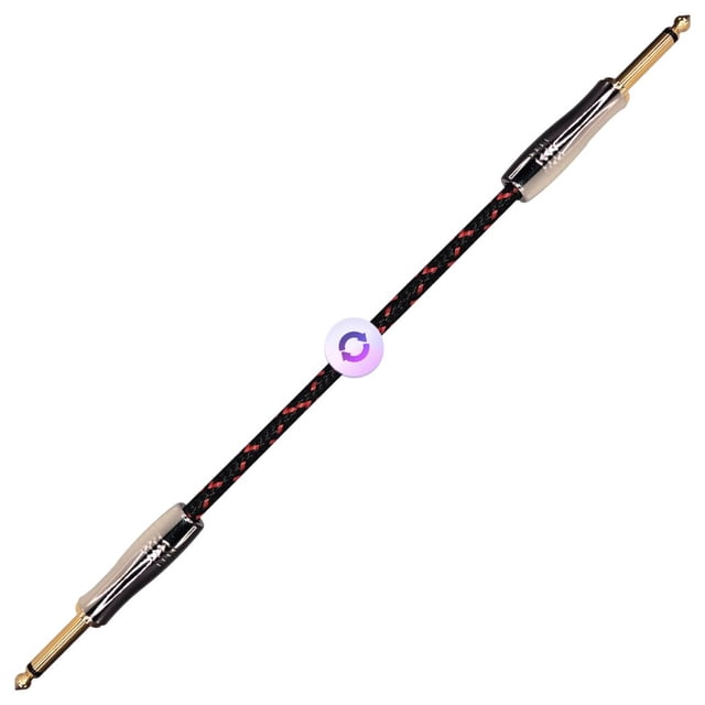 Cable para Instrumentos XSS SC114 Plug 6.3 a Plug 6.3 3M Doble Forro al Centro Negro-Rojo