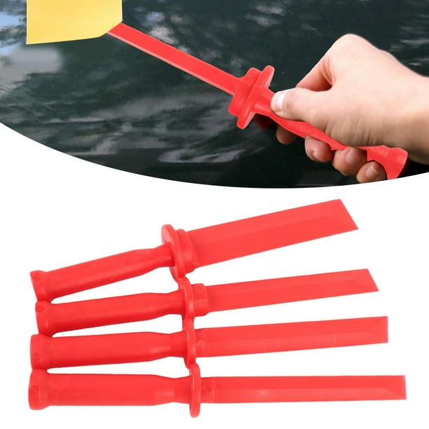Herramienta De Raspador De Cincel De Plástico, Juego De Raspador De Cincel De Plástico Flexible Y Versátil 4 Piezas Con Deflector Inteligente Para Lavar
