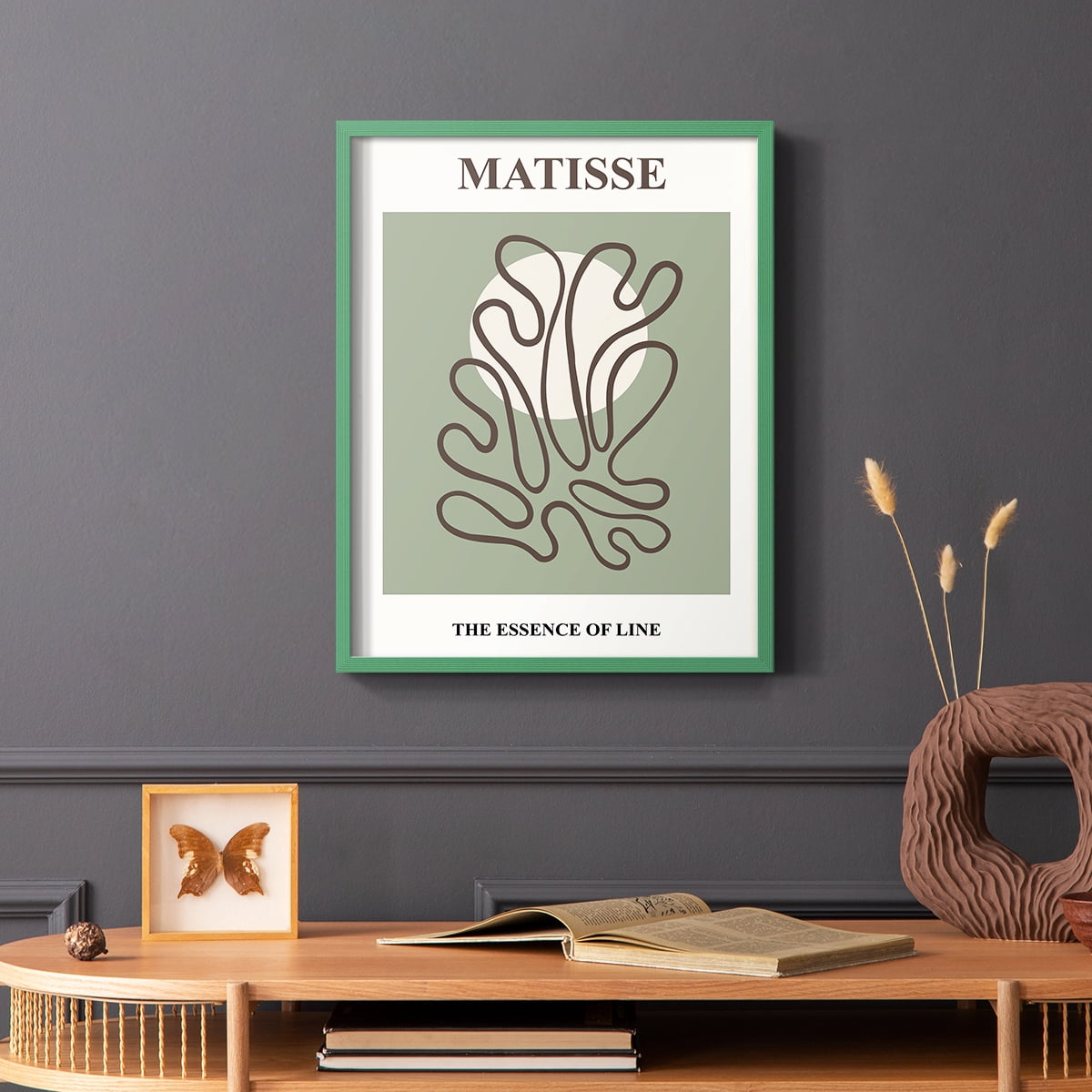 Matisse CXIII Framed Print in Green Solid Wood 8 x 10 Framed Print