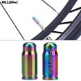 thumbnail image 1 of 2Pcs Presta Valve Caps Oil Slick Stem Bolts Tc4 Titanium Alloy Bike Tire Valve Caps Multicolor Mountain Road Ycle Bike Valve Caps Dust Covers For Inner Tube Gas Nozzle Bike Valve Caps Bike, 1 of 5
