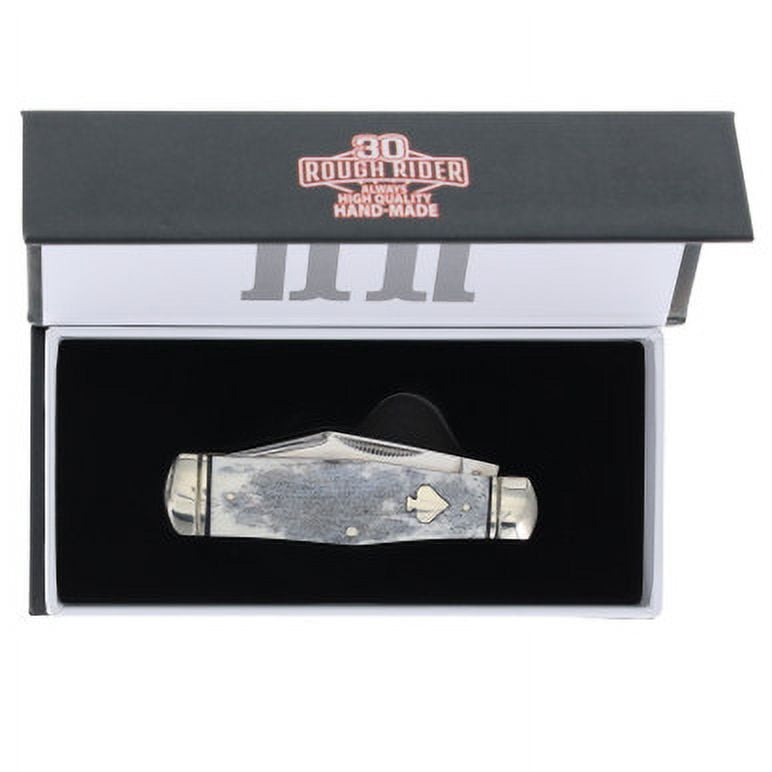 Rough Ryder Knives Rough Ryder Black Appaloosa 30th Anniversary Spade Shield Coke Bottle Knife