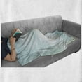 thumbnail image 6 of Blue Soft Flannel Fleece Throw Blanket, Soft Tone Sky with Fluffy Clouds Heaven Foggy, Cozy Plush for Indoor and Outdoor Use, 60" x 80", Pale Blue Pale Green, by Ambesonne, 6 of 6