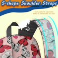thumbnail image 5 of Butterfly and Red White Pattern 17" School Backpacks for Teens,Waterproof Oxford Fabric,S-Shape Padded Straps for School,Travel,Hiking,Camping, 5 of 6